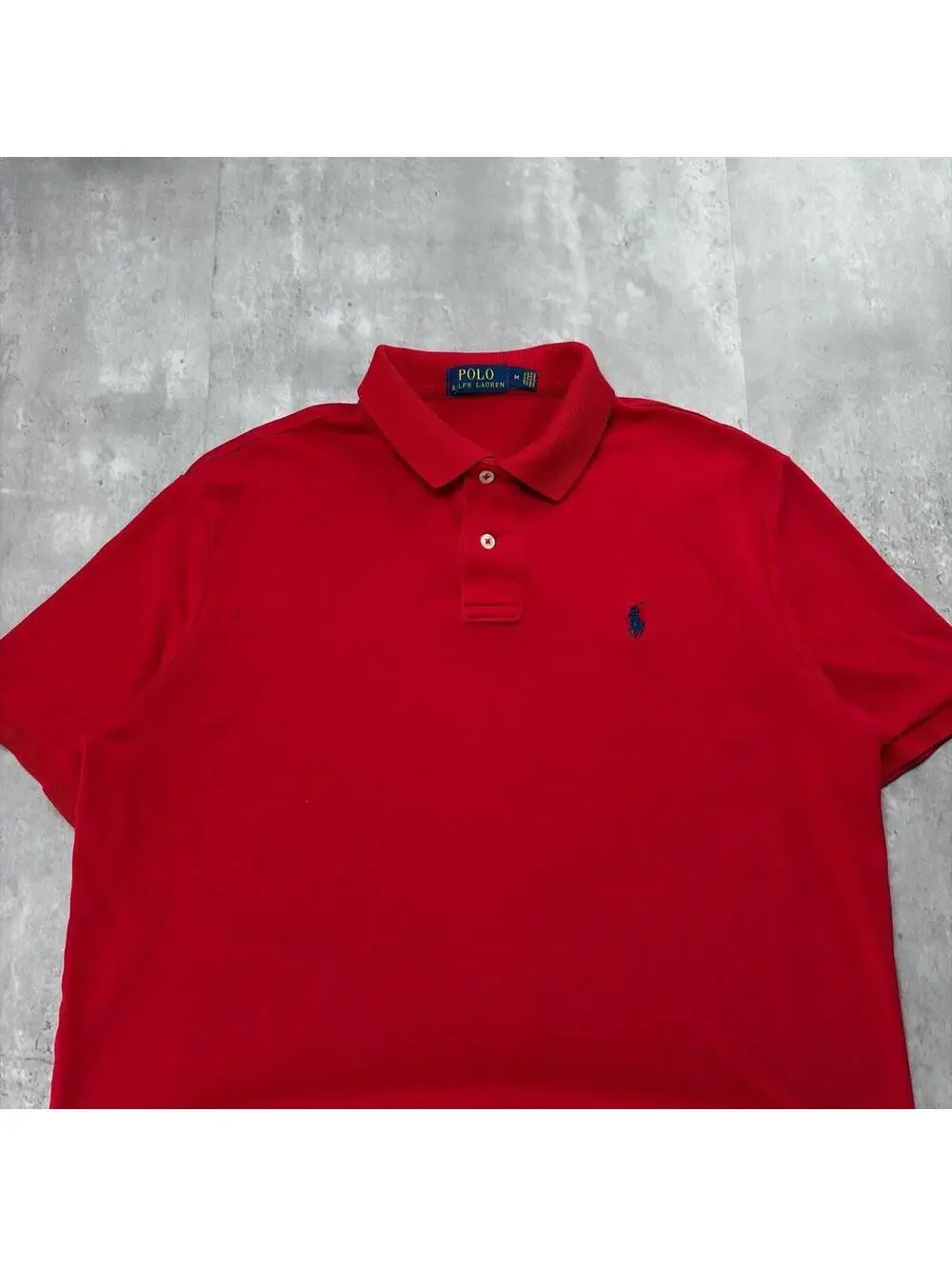 Y2K Red Polo Ralph Lauren Grunge Skater Polo Shirt
